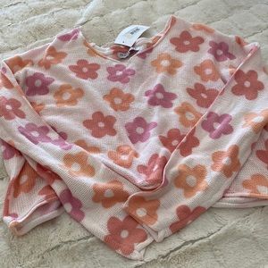 NWT Flower lite sweater sz L